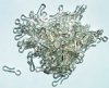 100 14mm Plain Silver Hooks
